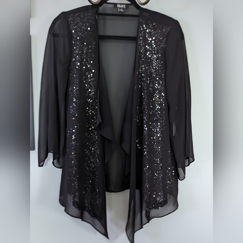 SLNY SHIMMER CARDIGAN/SHAWL